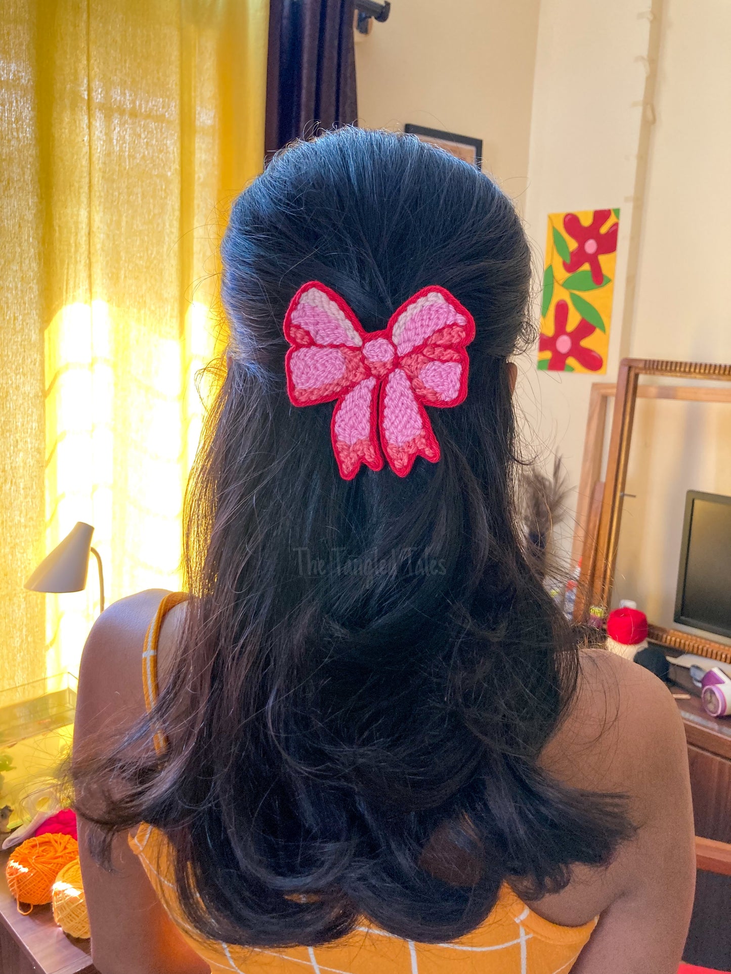 WEAVED BOW CLIP