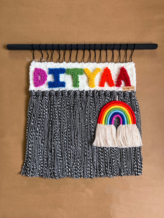 RAINBOW B&W NAME WEAVING