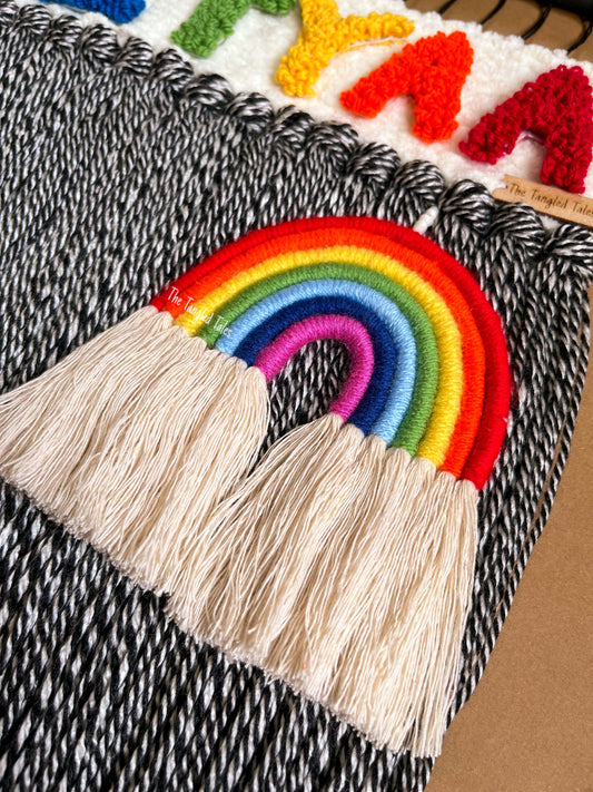 RAINBOW B&W NAME WEAVING